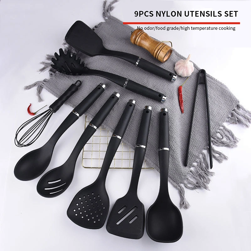Hot Sale 9pcs Nylon Kitchen Utensils Set Soup Spoon Utensil Set Cooking Tools Kitchenware Cookware Set Nylon Kitchen Tool